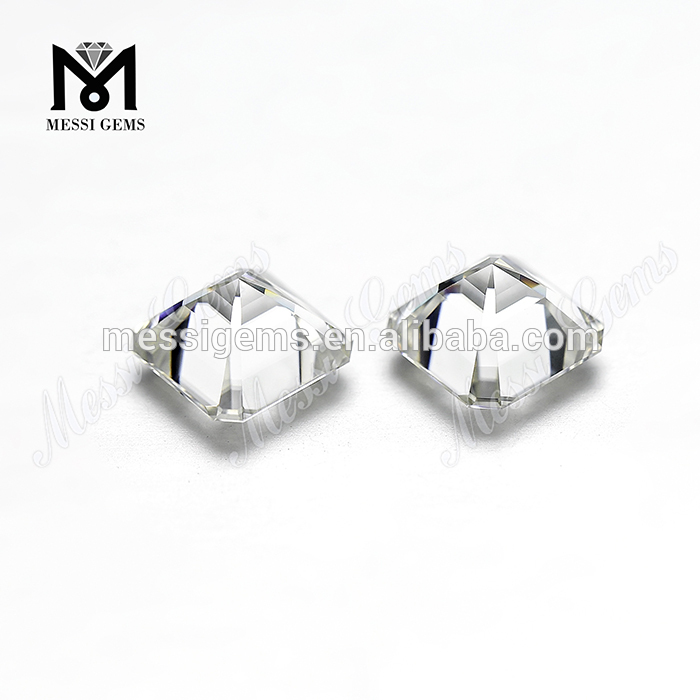 Бриллиантовый белый бриллиант огранки Ашер, созданный в лаборатории муассанита, россыпью