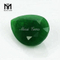 Свободный граненый грушевидный натуральный зеленый драгоценный камень нефрит