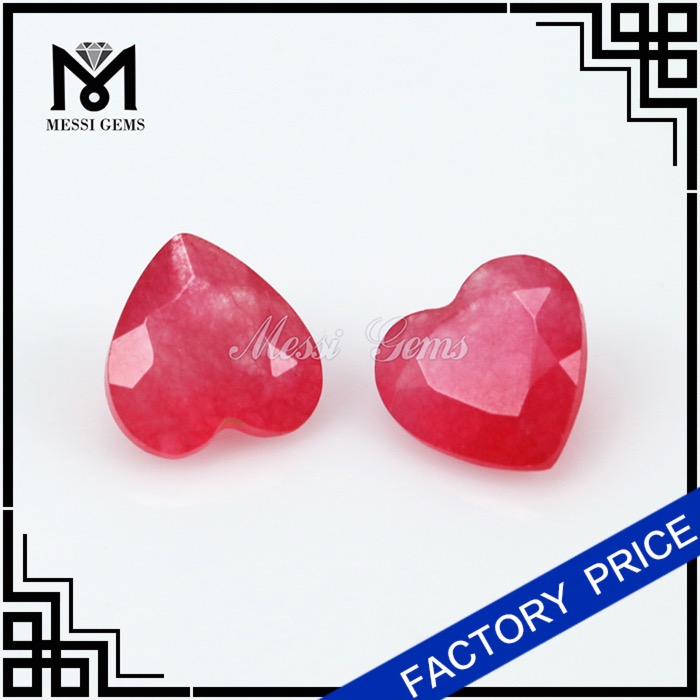 Натуральный камень малайский нефрит 6x6 мм в форме сердца красный нефрит