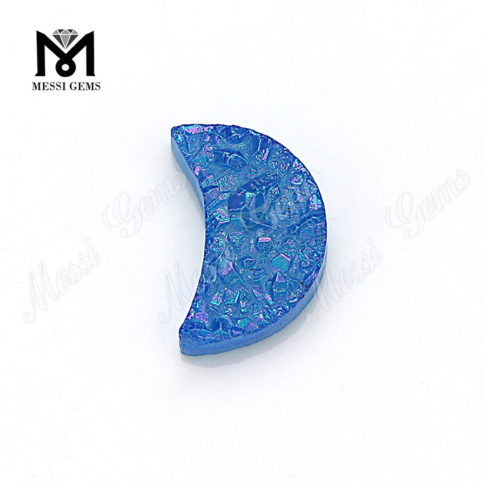 натуральные драгоценные камни агат синий друзовый агат для ювелирных изделий оптом