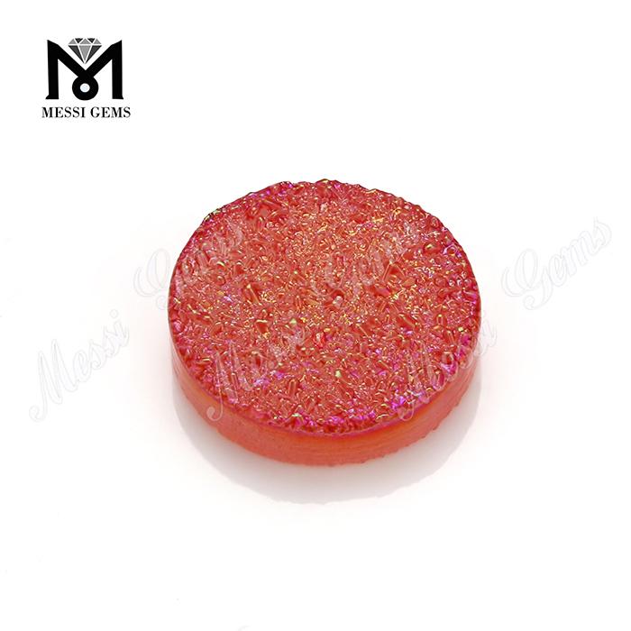 Бусины из камня Druzy круглой формы красного цвета Натуральные драгоценные камни Druzy Agate MG-DR027