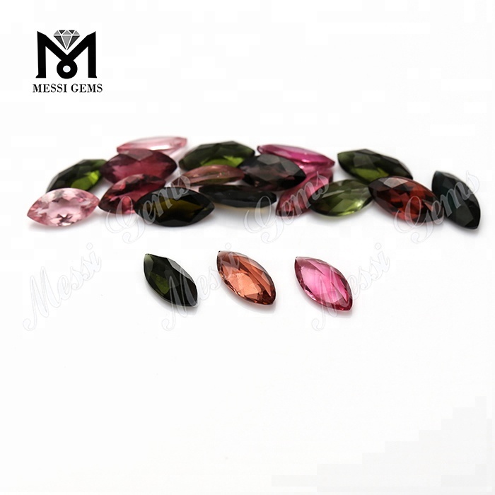 Оптовый производитель природного многоцветного турмалина 5 x 10 мм драгоценный камень огранки «маркиза»