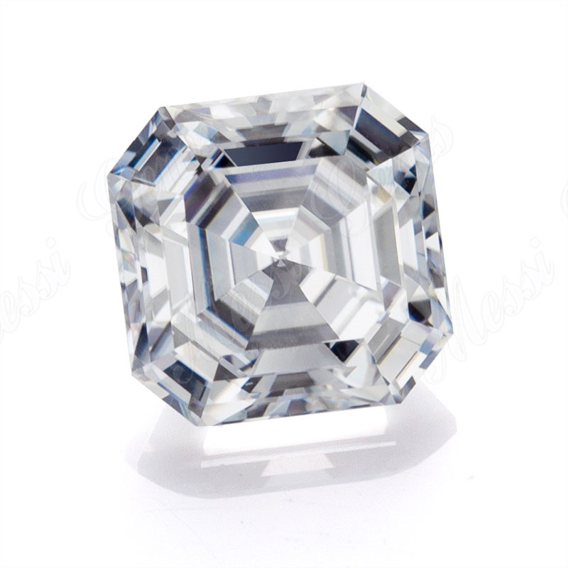 1 карат огранки Ашер Синтетический белый бриллиантовый камень Муассанит