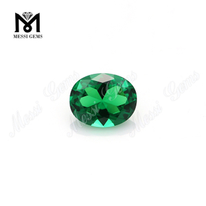 рыхлый синтетический овальный зеленый 8*10 нано драгоценный камень