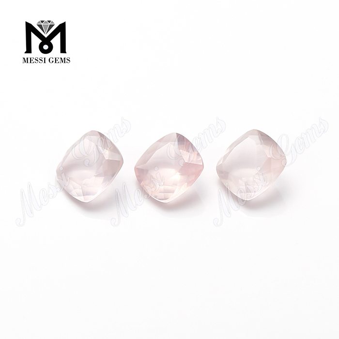 Натуральный драгоценный камень из розового кварца с граненой подушкой 8 мм хорошего качества
