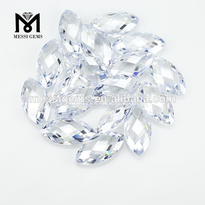 Белые драгоценные камни CZ Marquise 2,5x5 мм из синтетического кубического циркония