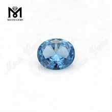 Оптовая цена овальной формы 6x8 мм синтетический 106 # голубой шпинель камень
