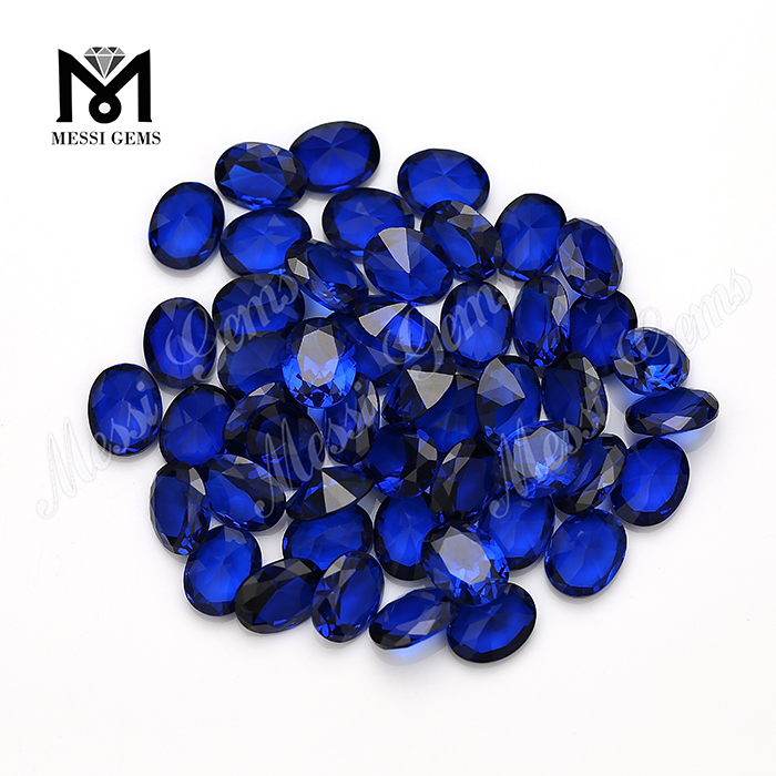 Синтетический камень шпинель овальной формы 10x12 мм 113 # синий драгоценный камень шпинель