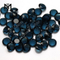 голубые изумрудные граненые стеклянные камни для украшений