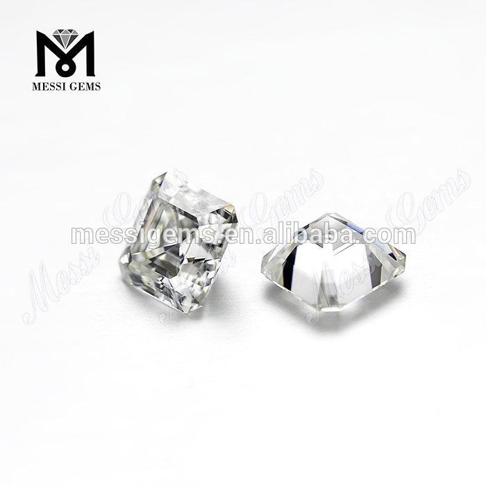 Бриллиантовый белый бриллиант огранки Ашер, созданный в лаборатории муассанита, россыпью