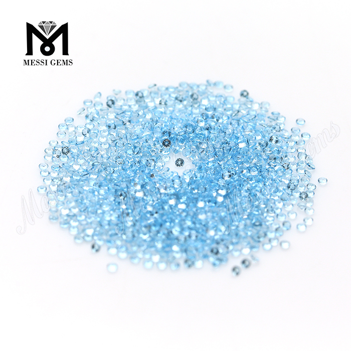 Учжоу Натуральные камни Свободный 1,5 мм натуральный голубой топаз драгоценный камень