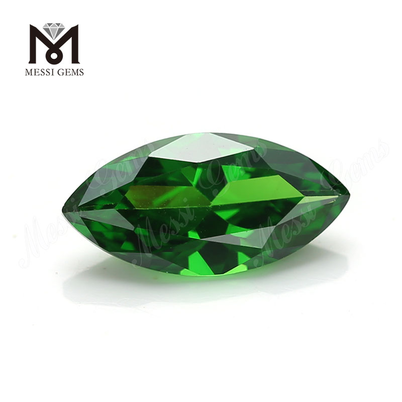 Синтетический зеленый камень cz в форме маркизы 7x14 мм, свободный кубический цирконий