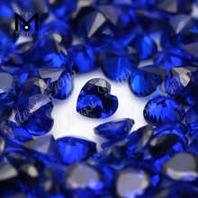 Сердце Драгоценные камни машинной огранки 6x6 мм Синтетическая шпинель 112 # Синий сапфир