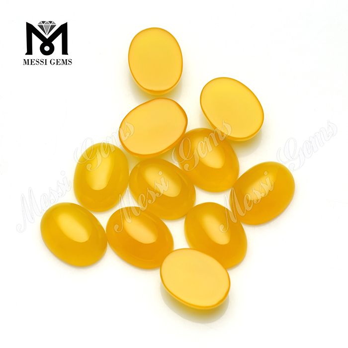 Прямая продажа с фабрики овальные кабошон драгоценный камень желтый агат бусины