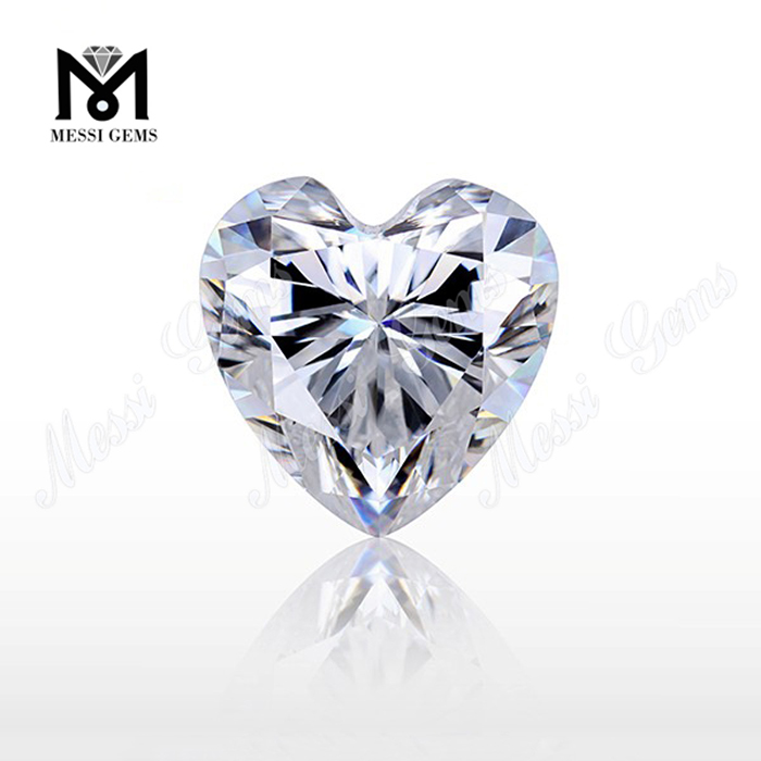 Top Машинная огранка Прозрачный белый муассанит с бриллиантами Stone Heart Loose Moissanites