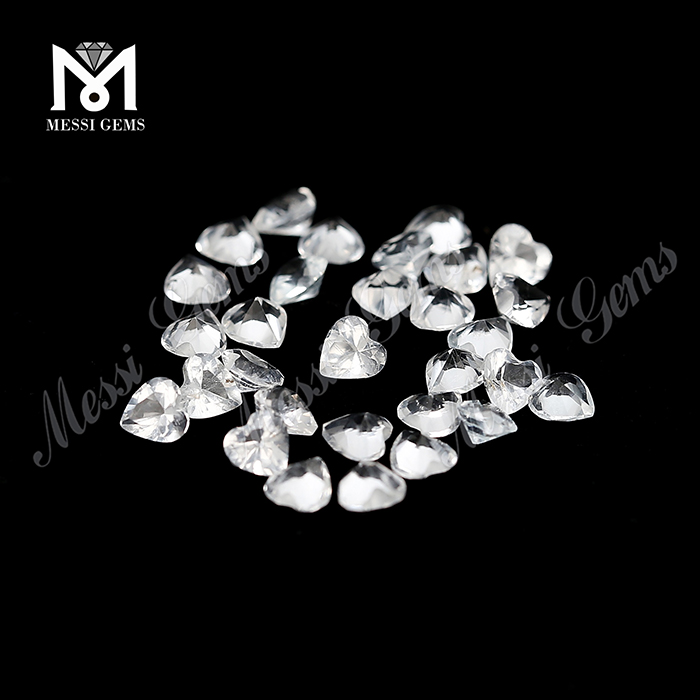 оптовые запасы сердце огранки 4x4 мм свободные натуральные белые камни топаза цена