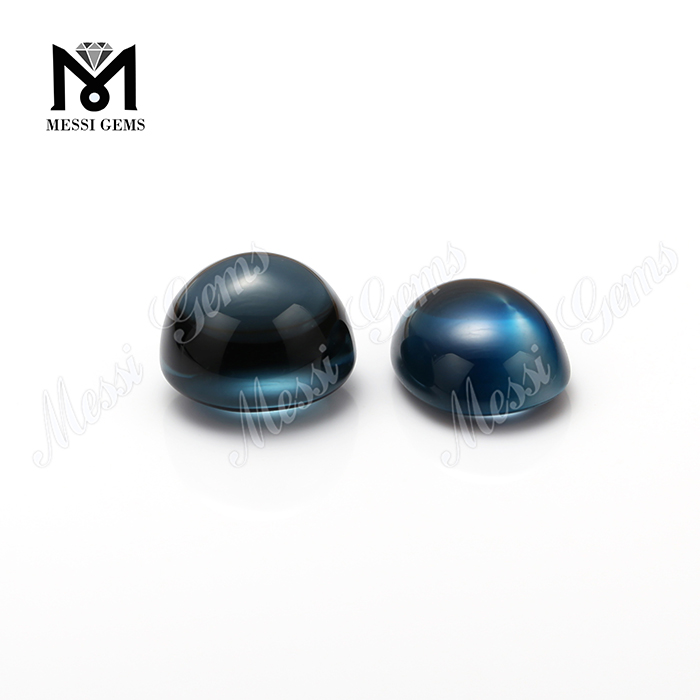 натуральный материал круглый лондонский голубой топаз драгоценные камни кабошон цена за карат