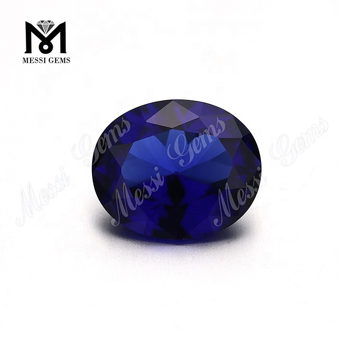 Оптовый 10*12 мм овальный № 30 синий сапфировый цвет наносилал драгоценный камень