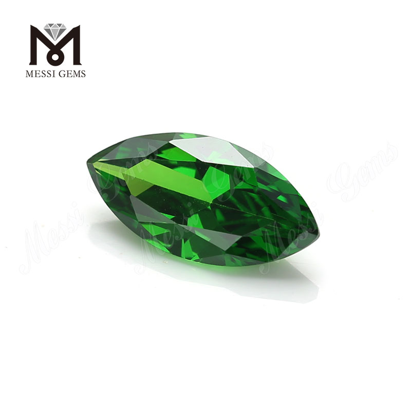 Синтетический зеленый камень cz в форме маркизы 7x14 мм, свободный кубический цирконий