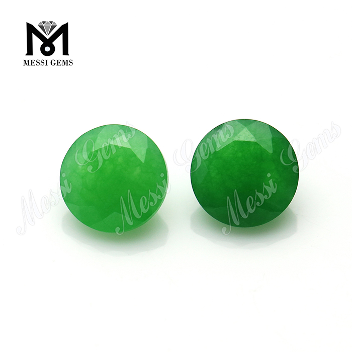 Круглые зеленые нефритовые драгоценные камни круглой огранки 8,0 мм для украшения ювелирных изделий