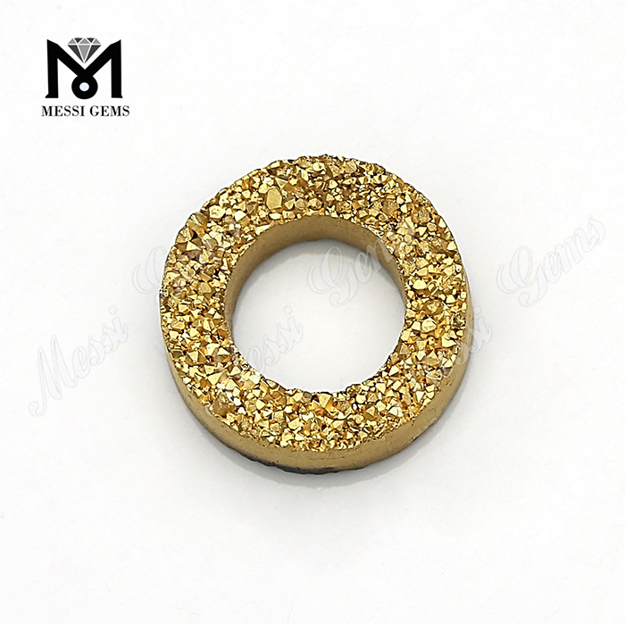 Свободный драгоценный камень Агатовый камень 24-каратного золота Duzy Agate Beads