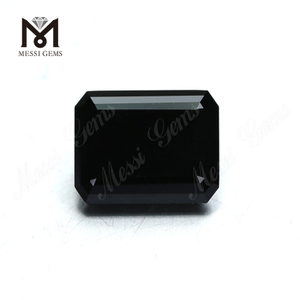 Черный муассанит бриллиант заводская цена синтетический свободный драгоценный камень изумрудной огранки 