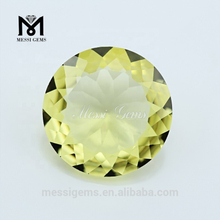 Оптовый свободный круглой формы лимонный цитрин хрустальный стеклянный камень