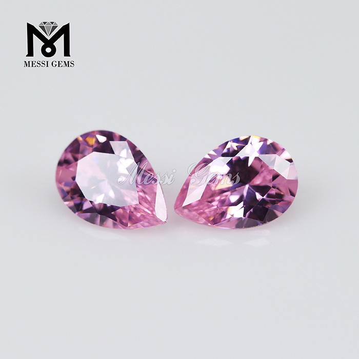 Горячая продажа заводская цена Pear CZ Gemstone Pink Gemstones Индия