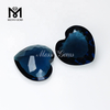 Свободный лондонский синий синтетический граненый стеклянный камень в форме сердца