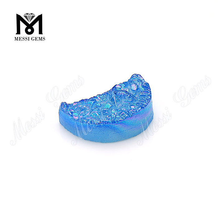 натуральные драгоценные камни агат синий друзовый агат для ювелирных изделий оптом