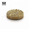 Овальный натуральный камень кабошон друзы оптом 24K Gold Druzy