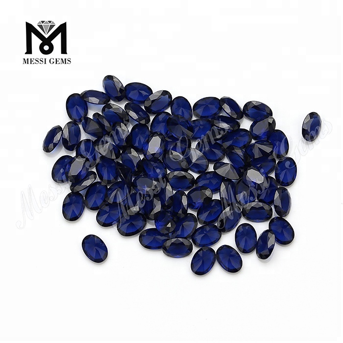 Нано-драгоценные камни с голубыми сапфирами овальной формы россыпью