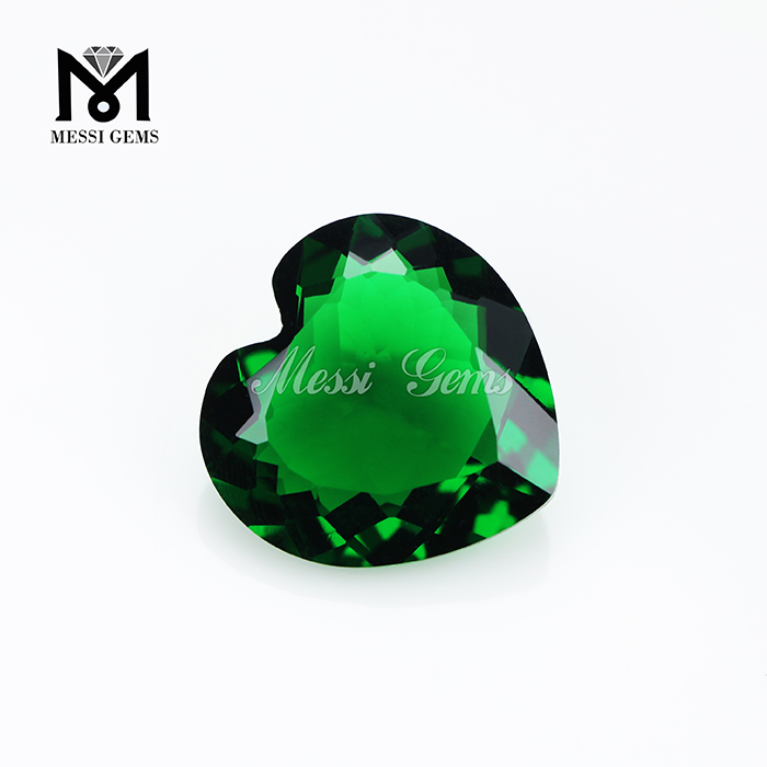 wholesale сердце ограненный камень изумрудно-зеленое стекло