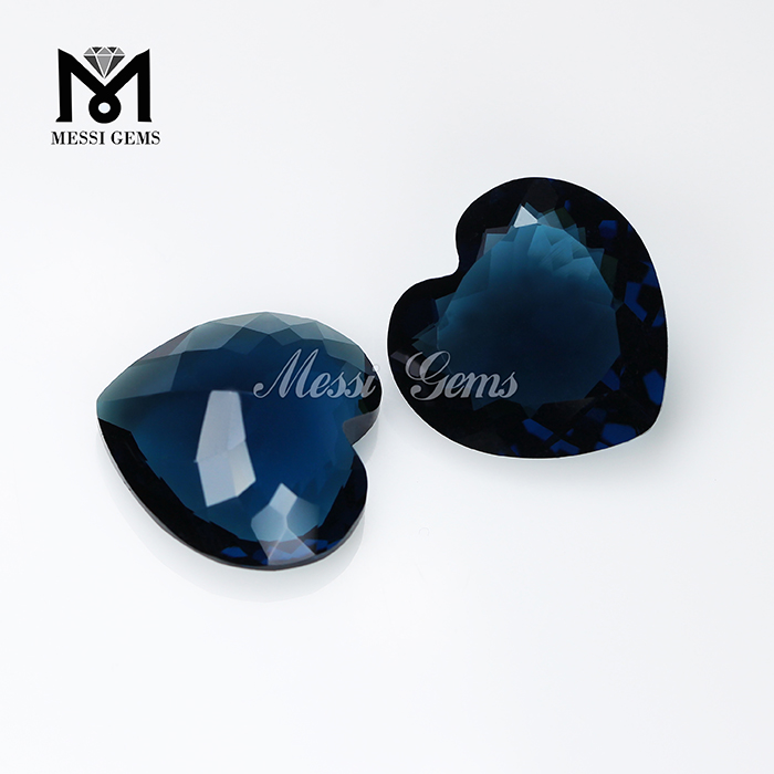 Оптовая цена на заводе стеклянные драгоценные камни в форме сердца стеклянные драгоценные камни для ювелирных изделий