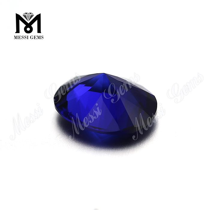 Синтетический наноситал овальной огранки 10x12 мм синий драгоценный камень наноситал