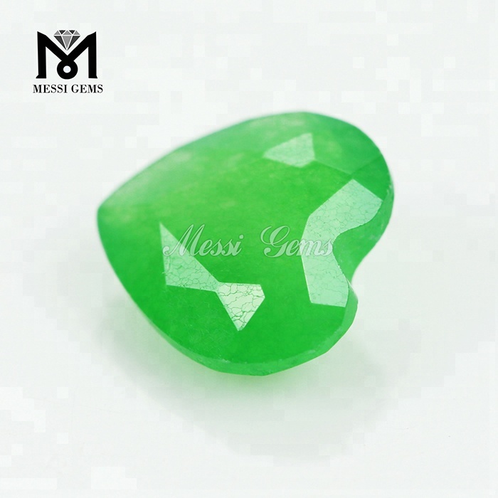 Оптовая торговля на заводе в форме сердца 12*12 мм натуральный зеленый нефритовый камень