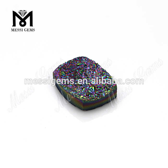 Rainbow Sugary Sparkle натуральный драгоценный камень Drusy Druzy Agate