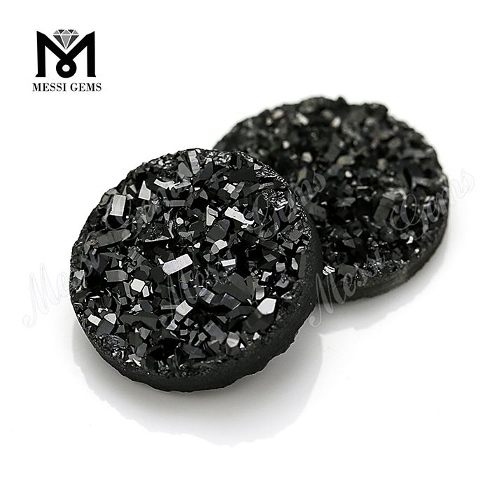 Druzy Круглая форма Черный цвет Натуральный камень Druzy Agate