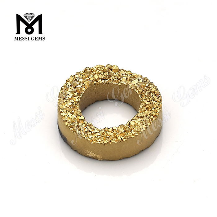 Свободный драгоценный камень Агатовый камень 24-каратного золота Duzy Agate Beads