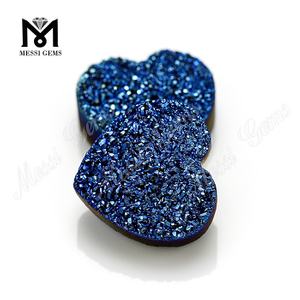 Естественный камень агата Друзы формы сердца 12кс12мм голубой Друзы свободный