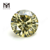 Заводская цена Свободный драгоценный камень 1 карат бриллиантовой огранки Желтый муассанитовый бриллиант