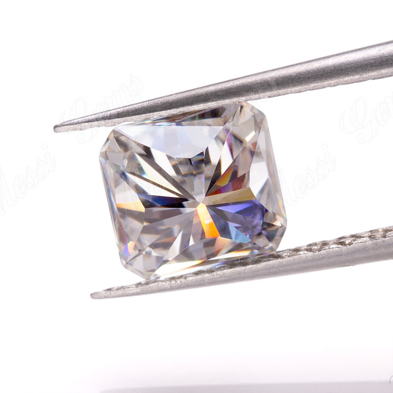 Синтетические алмазные камни лучистой огранки D цвета 10x10 мм белого vvs муассанита россыпью