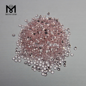 Фабрика Учжоу свободная круглая форма 1,5 мм прозрачный розовый нано-драгоценный камень