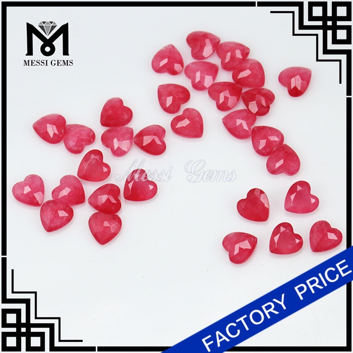 Натуральный камень малайский нефрит 6x6 мм в форме сердца красный нефрит