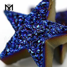 Мода Druzy Star-5 Темно-синий Druzy Agate Natural Stone Gemstone