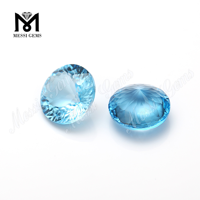 Круглый 6 мм синий натуральный топаз драгоценный камень от Messi Gems