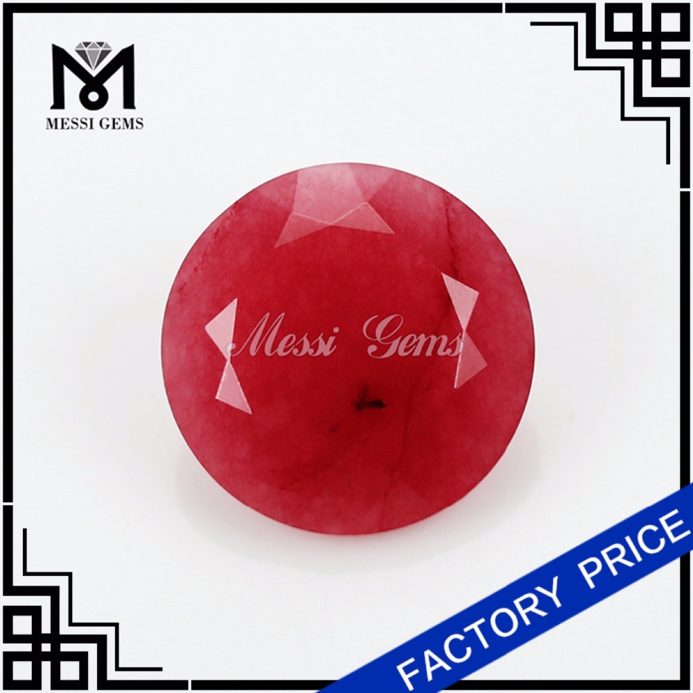 15 мм круглый натуральный красный малайзийский нефритовый камень