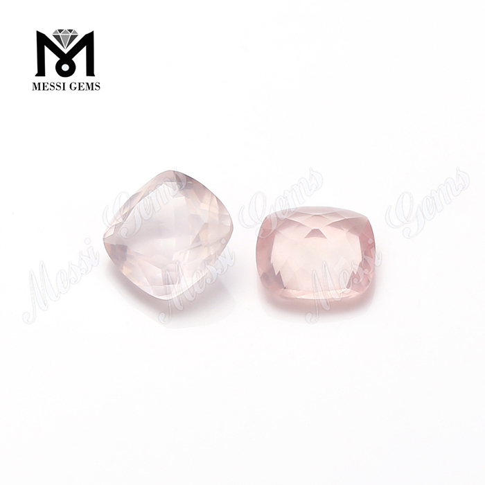Натуральный драгоценный камень из розового кварца с граненой подушкой 8 мм хорошего качества
