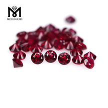 Круглый блестящий необработанный красный корунд 8# Драгоценный камень оптом Рубиновый камень