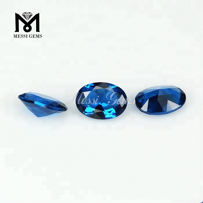 Овальные европейские голубые нано драгоценные камни машинной огранки лондонской формы